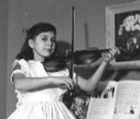 Corinne with violin